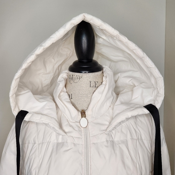 Tahari white stitched puffer coat - Picture 8 of 15